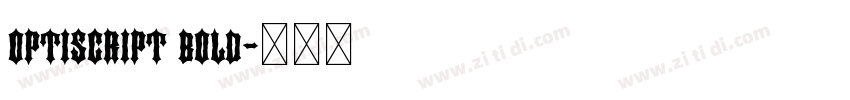 optiscript bold字体转换